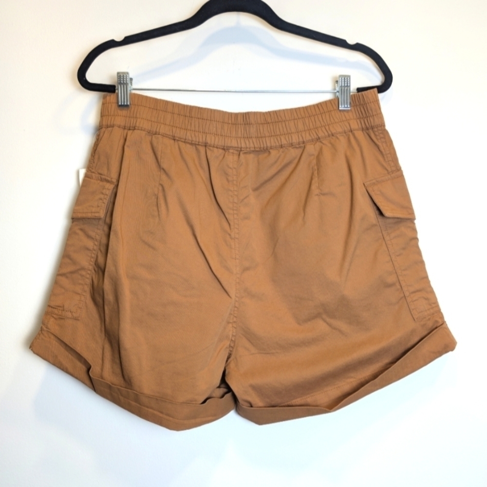 Sanctuary Camel Brown Cargo Pocket Rolled Hem Shorts Size 30 - Picture 2 of 6